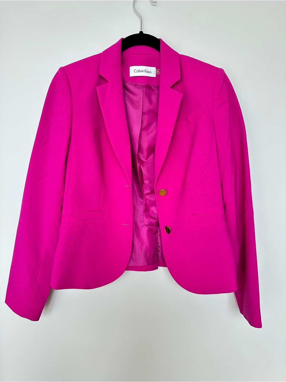 Calvin Klein Women's Hot Pink Tailored Blazer